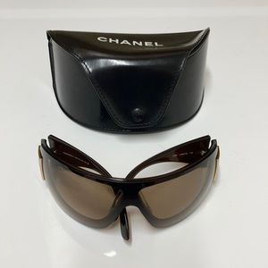 Chanel shield style sunglasses